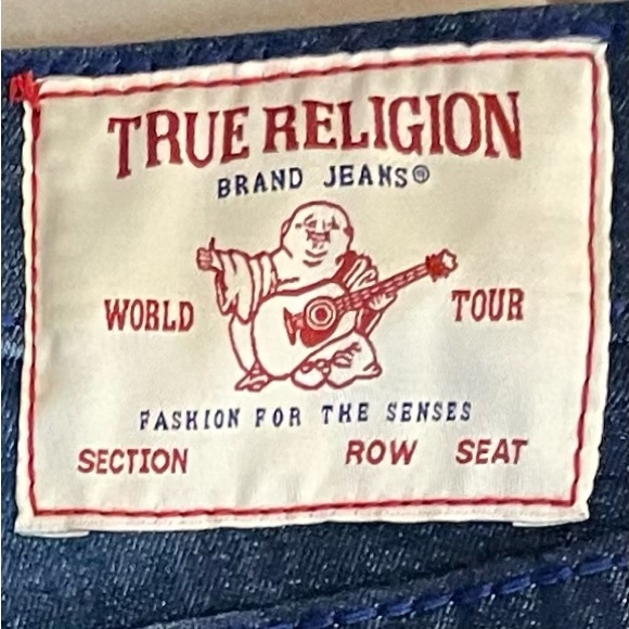 TRUE RELIGION- NWT Sz 27 RILEY MID-RISE BERMUDA Dark Wash Denim Jeans R- $159.00 - Picture 4 of 12